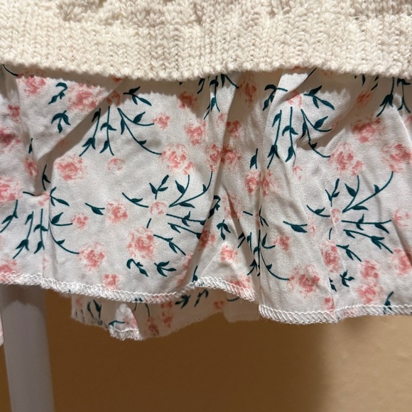 POL Open front long duster cardigan w/pockets & floral trim women’s medium NEW - Picture 10 of 10